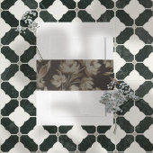 Rustic Brown Floral Pattern Wedding 招待状ベリーバンド