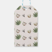 Rustic Brown Green Boys Dinosaur Birthday ギフトタグ (裏面)