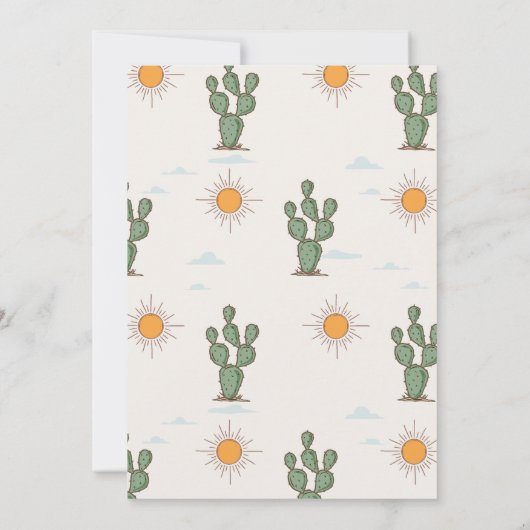 Rustic Brown Green Bronco Cowboy Rodeo Birthday 招待状 (裏面)