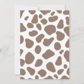 Rustic Brown Highland Cow First Rodeo Birthday 招待状 (裏面)