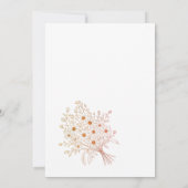 Rustic Brown Kraft Floral Wedding Invitation  招待状 (裏面)