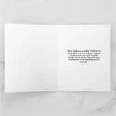 Rustic Brown Leather Happy Birthday Grandpa Photo カード (内部)