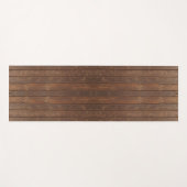 Rustic Brown Oak Wood Floor ヨガマット (正面(横))