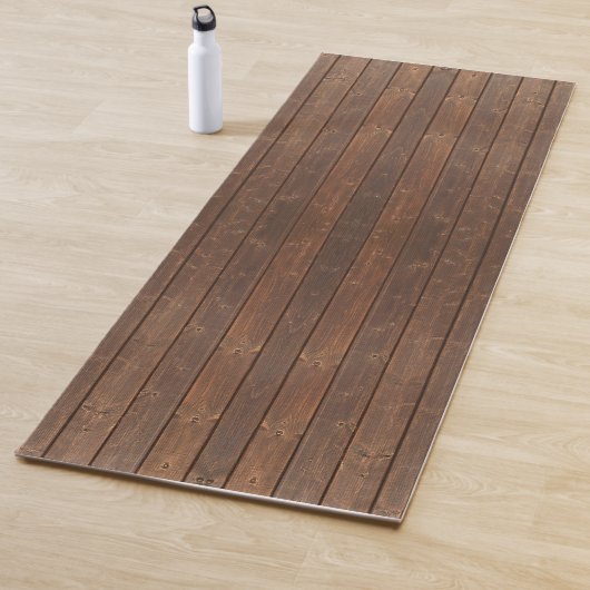 Rustic Brown Oak Wood Floor ヨガマット (インサイチュ)
