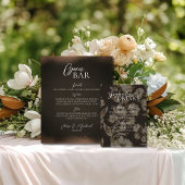 Rustic Brown Open Bar Wedding 台座サイン