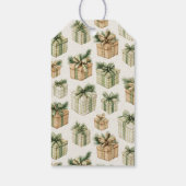Rustic Brown Ornaments Christmas ギフトタグ (裏面)