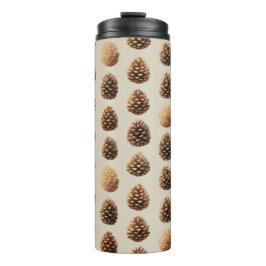 Rustic Brown Pine Cone Winter Pattern タンブラー