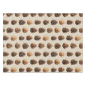 Rustic Brown Pine Cone Winter Pattern テーブルクロス (正面(横))