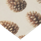 Rustic Brown Pine Cone Winter Pattern テーブルクロス (アングル)