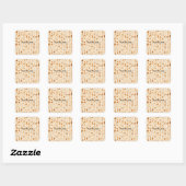 Rustic Brown Realistic Matzah Texture Graphic スクエアシール (シート)