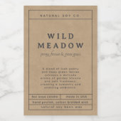 Rustic Brown Simple Elegant Minimal Candle Label フードラベル (シングルラベル)