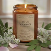 Rustic Brown Simple Elegant Minimal Candle Label フードラベル