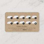 Rustic Brown Sourdough Bakery Loyalty Card 名刺 (裏面)