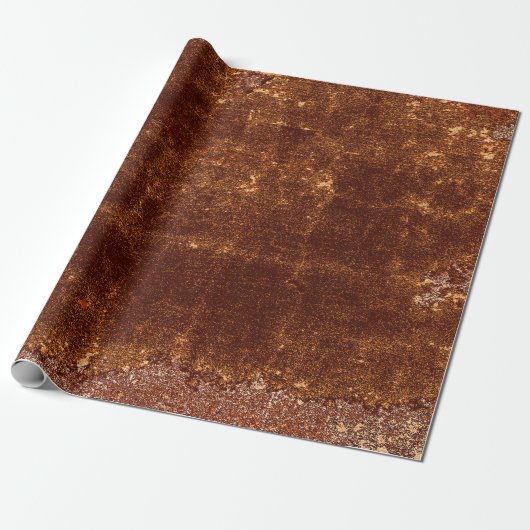 Rustic Brown Texture Country Vintage Grunge ラッピングペーパー (アンロールド)