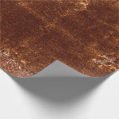 Rustic Brown Texture Country Vintage Grunge ラッピングペーパー (角)
