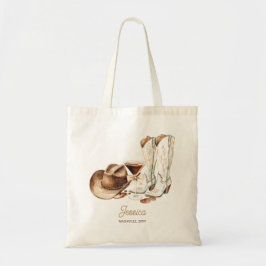 Rustic Brown Western Adult Birthday Cowgirl  トートバッグ