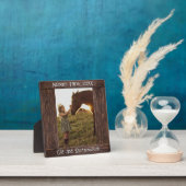 Rustic Brown Wood 5.25" Square Photo Frame Plaque フォトプラーク (インサイチュ)