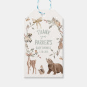 Rustic Brown Woodland Baby Shower  ギフトタグ (正面)