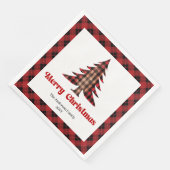 Rustic Buffalo Christmas Napkin Editable Template (コーナー)