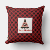 Rustic Buffalo Plaid Christmas Gift for Him Pillow クッション (正面)