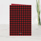 Rustic Buffalo Plaid Come Let Us Adore Him Photo シーズンカード (裏面)