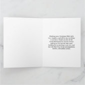 Rustic Buffalo Plaid Married First Christmas  カード (内部)