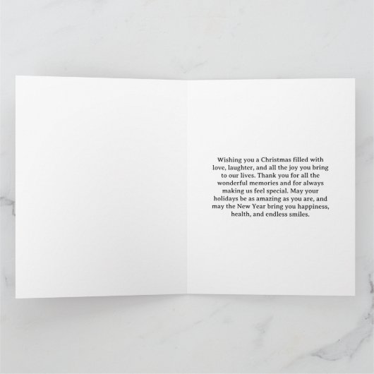 Rustic Buffalo Plaid Married First Christmas  カード (内部)