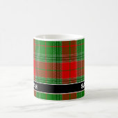 Rustic Buffalo Red Plaid Custom Name Christmas コーヒーマグカップ (中央)