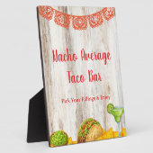 Rustic Build Your Own Taco Bar Sign | Farmhouse フォトプラーク (側面)