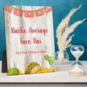 Rustic Build Your Own Taco Bar Sign | Farmhouse フォトプラーク (側面)
