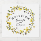 Rustic Bumble Bee Address スパークリングワインラベル (シングルラベル)