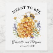 Rustic Bumble Bee Address ワインラベル (シングルラベル)