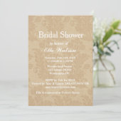Rustic Burlap Bridal Shower Invitations, Custom 招待状 (スタンド正面)