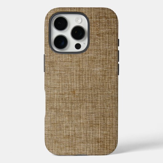  Rustic Burlap Nature – Farmhouse Organic Texture  Case-Mate iPhoneケース (裏面)
