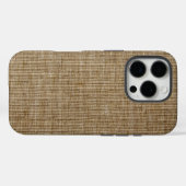  Rustic Burlap Nature – Farmhouse Organic Texture  Case-Mate iPhoneケース (裏面 (横))