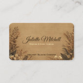 Rustic Burlap Wedding Planner Business Card 名刺 (正面)