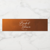 Rustic Burnt Orange Bridal Shower Personalized ペットボトルラベル (シングルラベル)