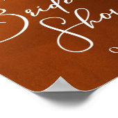 Rustic Burnt Orange Bridal Shower Welcome ポスター (角)