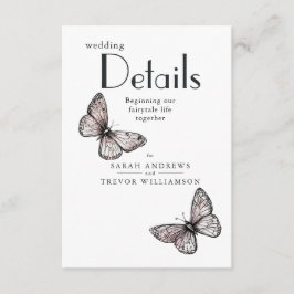 Rustic Butterflies Sketch Blush  エンクロージャーカード