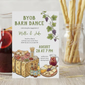 Rustic BYOB Barn Dance Engagement Celebration 招待状