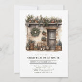 Rustic Cabin Christmas Open House 招待状 (正面)
