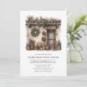 Rustic Cabin Christmas Open House 招待状 (スタンド正面)