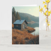 Rustic Cabin Fathers Day Card カード (黄色い花)