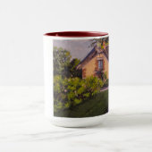Rustic Cabin With Purples, Greens, Yellows Mug マグカップ (中央)