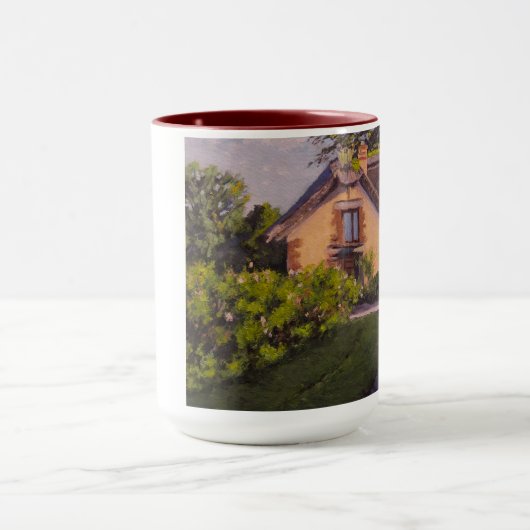 Rustic Cabin With Purples, Greens, Yellows Mug マグカップ (中央)