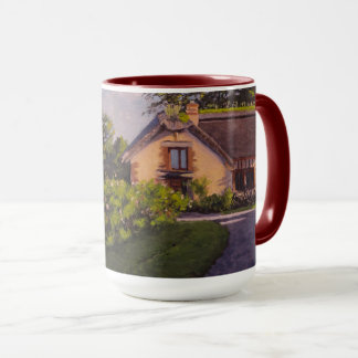 Rustic Cabin With Purples, Greens, Yellows Mug マグカップ