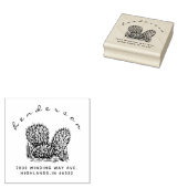 Rustic Cactus Custom Return Address ラバースタンプ (押印)