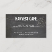 Rustic Cafe Coffee Shop Chalkboard 名刺 (裏面)