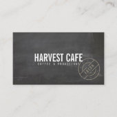 Rustic Cafe Coffee Shop Chalkboard 名刺 (正面)