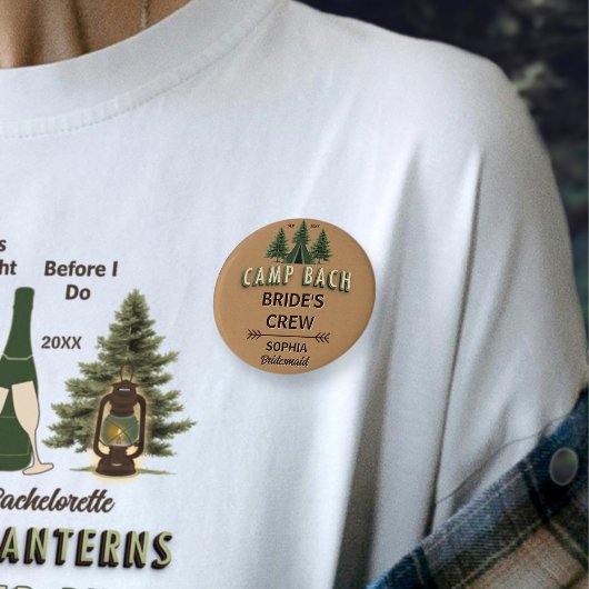 Rustic Camp Bach Bride’s Crew Abzeichen | Name & R 缶バッジ